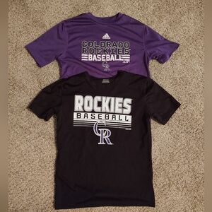 2 Colorado Rockies shirts medium boys (10/12).  Great condition!
